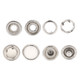 12mm PRYM Stainless Steel Pearl Snap Poppers Fasteners (Pack of 10)